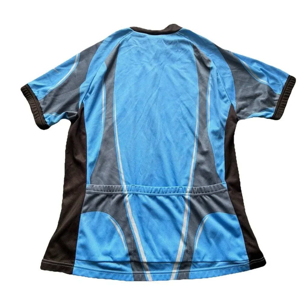Vtg Y2K Nike Cycling Jersey Large Italy Made Blue Dri-Fit Techwear Gorpcore 2003